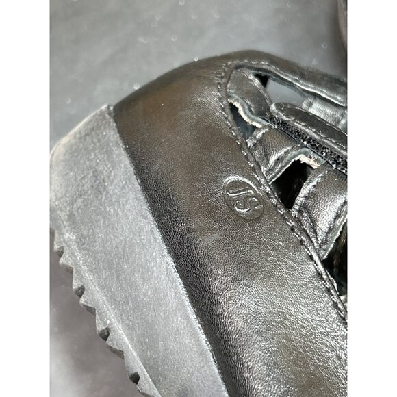 Josef Seibel Womens Black Leather Mary Jane Flats Size 8 Comfortable Casual Shoe - Picture 4 of 8